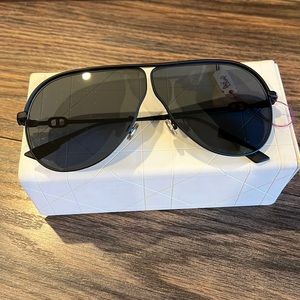 Authentic New Christian Dior Unisex Aviator Sunglasses- Black- Dior Camp